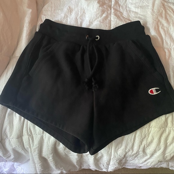Black Champion Lounge Shorts - Picture 1 of 3